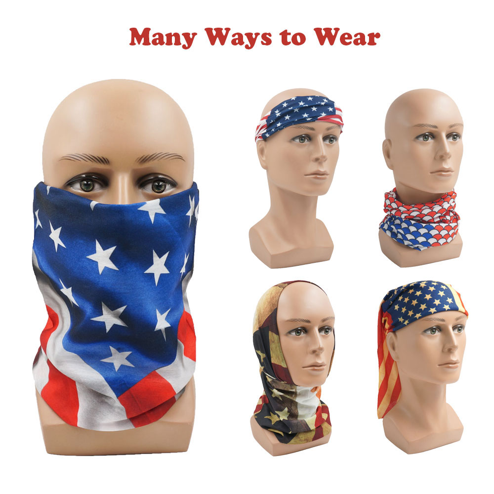 USA Flag Pattern Sun Protectiv - đánh giá và giá Headband Summer Knit
