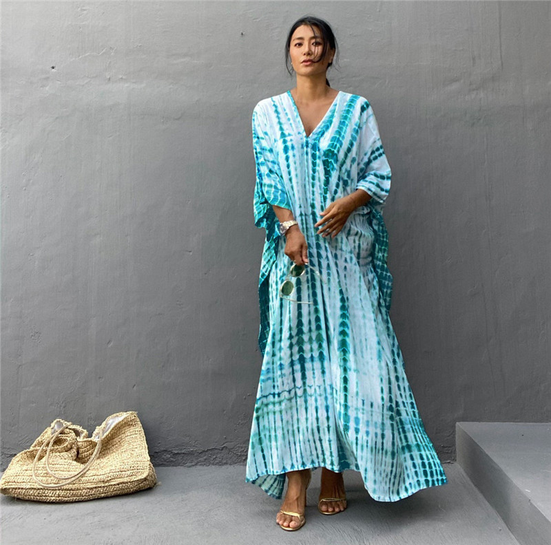 Plus Size Women Beachwear Long - đánh giá và giá Cover Up Kaftan