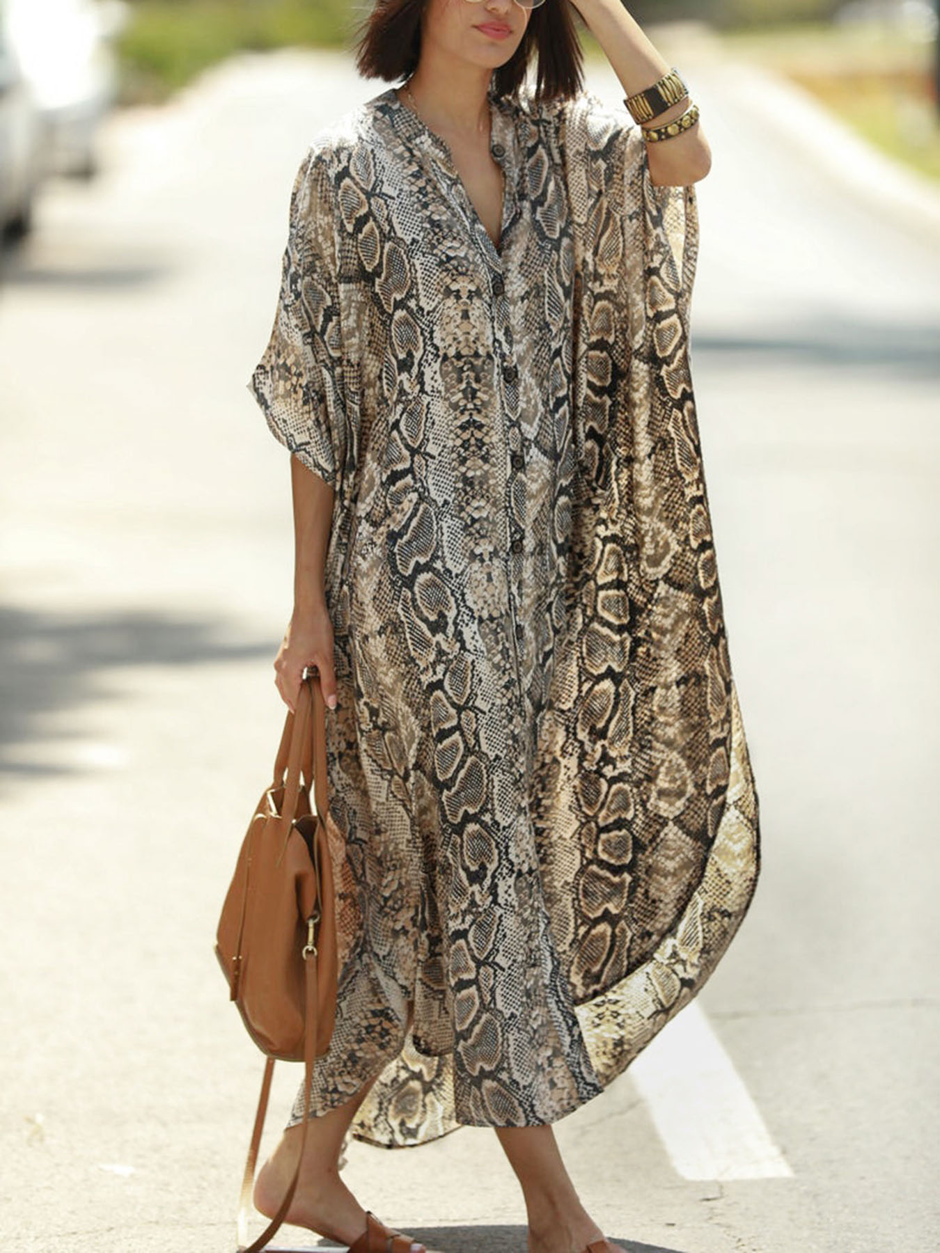 Bohemian Print Beach Cover-Up  - đánh giá và giá Cover Up Kaftan