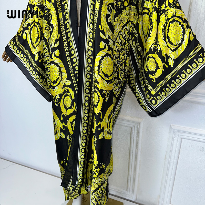 WINYI Africa boho print Kimono - đánh giá và giá Cover Up Kaftan