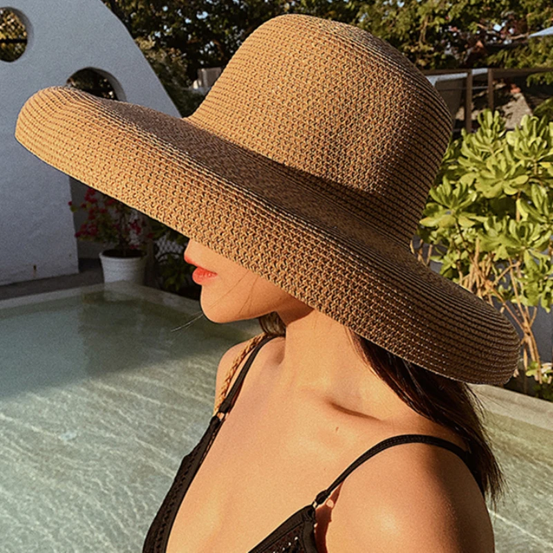 2023 New Summer Ladies Solid P - đánh giá và giá Hat Floppy Wide