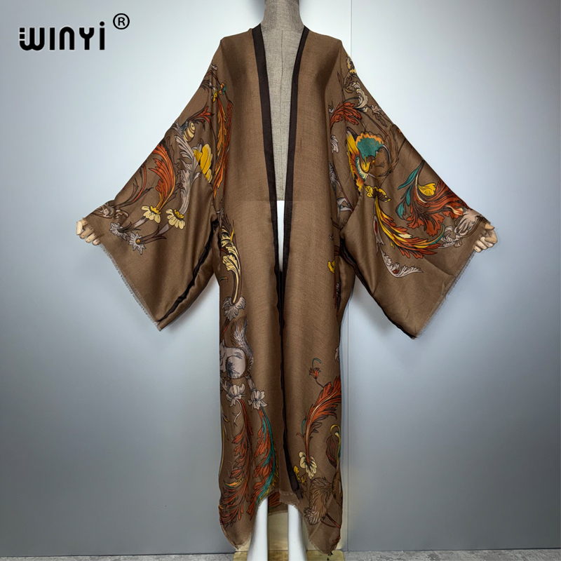 WINYI Africa boho kimono maxi  - đánh giá và giá Cover Up Kaftan