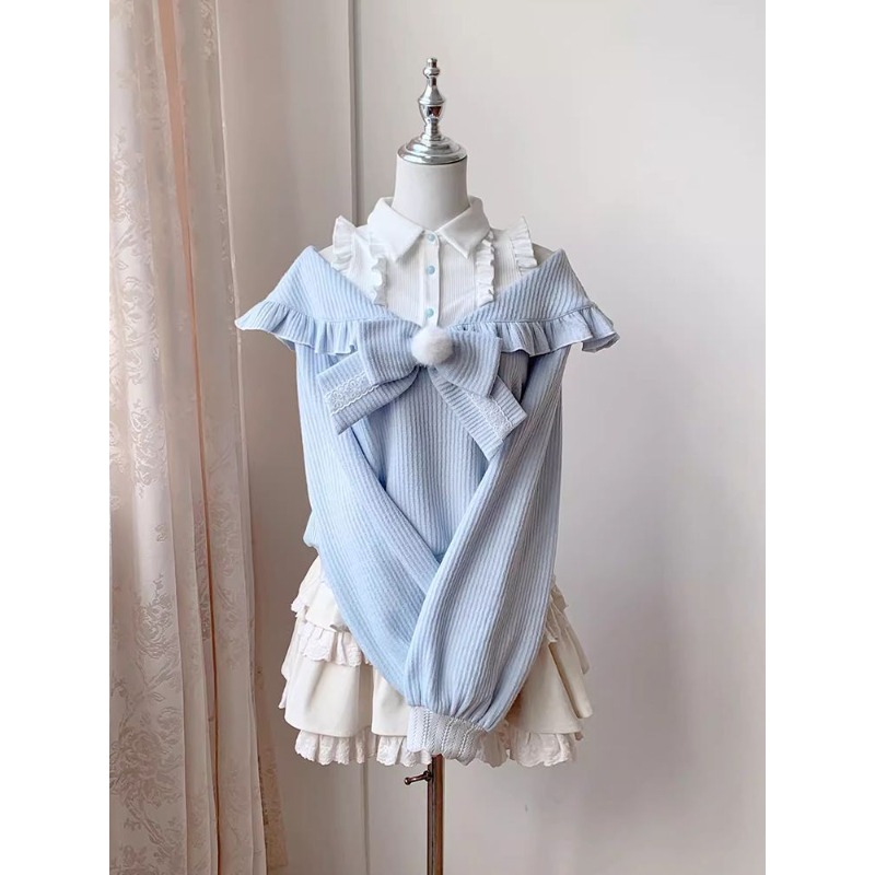 Kawaii Soft Girl Lolita 2 Piec - đánh giá và giá Blouse Off Shoulder