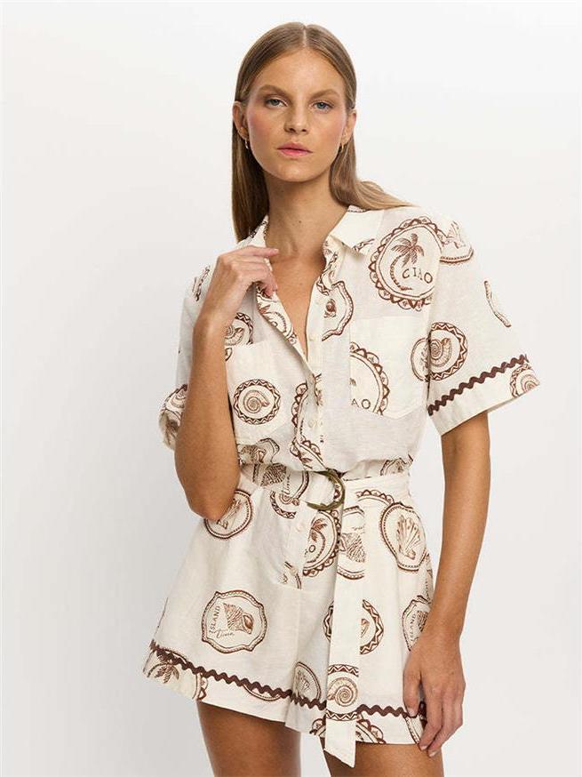 Elegant Floral Print Linen Wra - đánh giá và giá Linen Dress Wrap