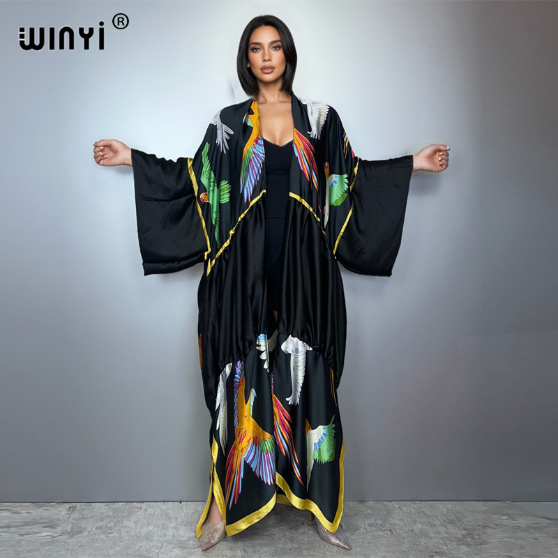 WINYI print boho kimono maxi b - đánh giá và giá Cover Up Kaftan