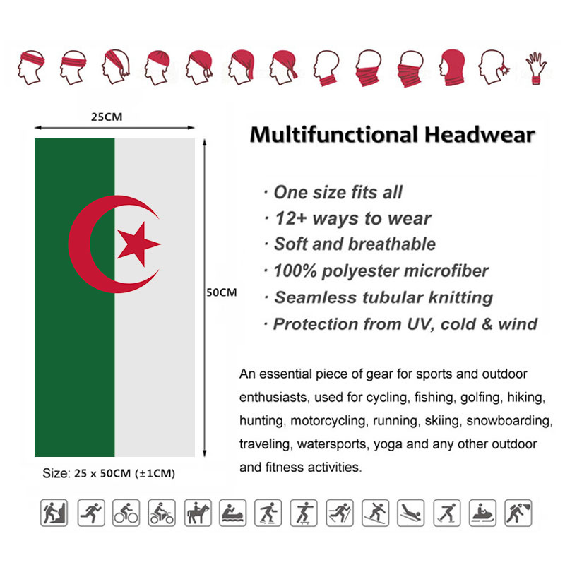 Algeria Flag Printed Bandana H - đánh giá và giá Headband Summer Knit