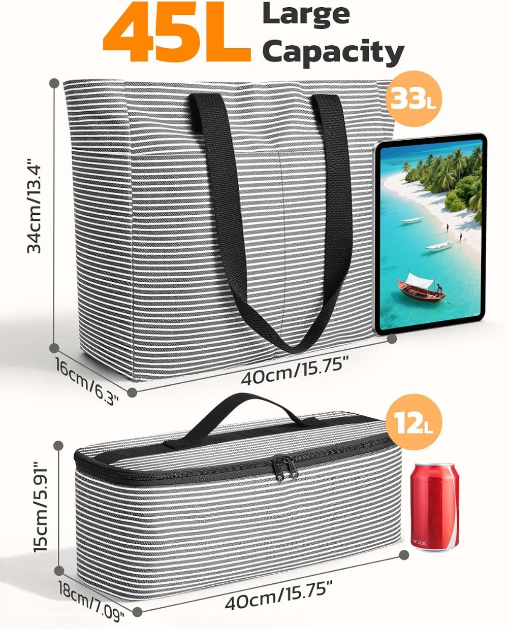 45L Waterproof Beach Bag and C - đánh giá và giá Tote Bag Beach