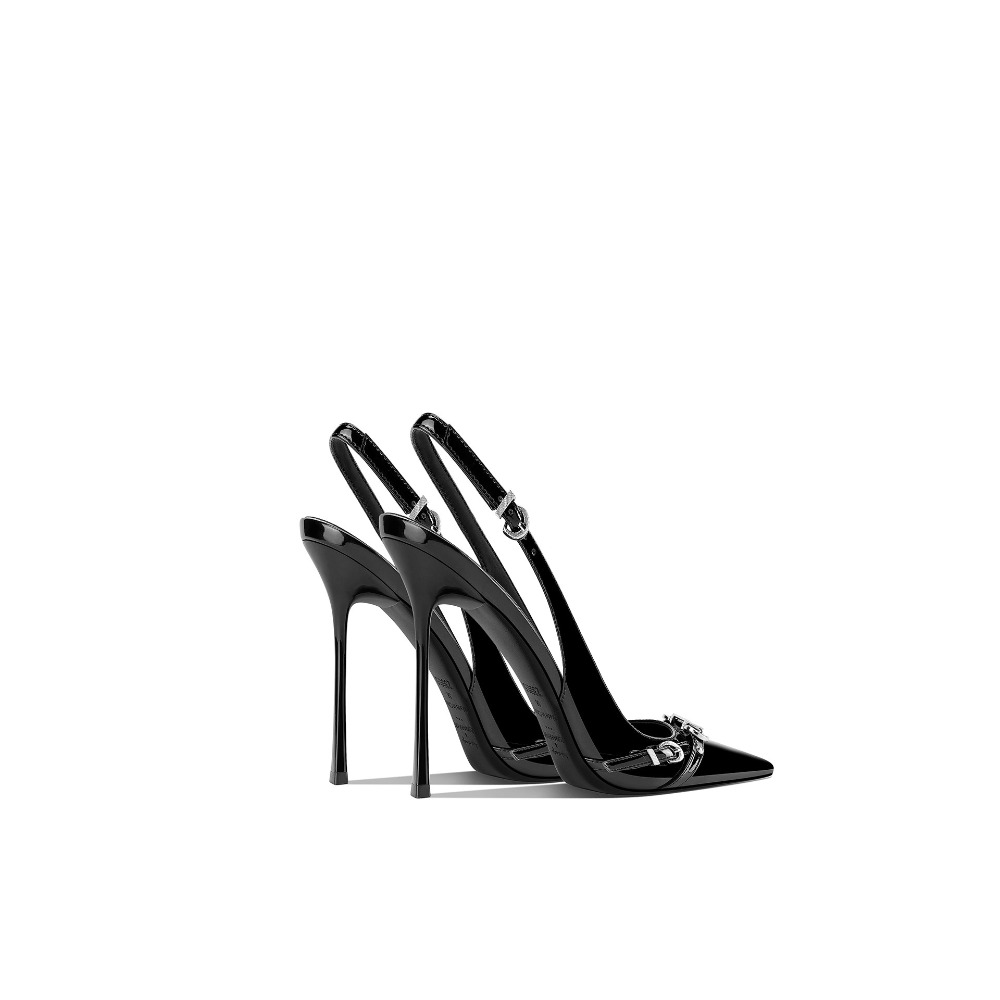 Fashionable Black Pointed Toe  - đánh giá và giá Sandal Strappy Heeled