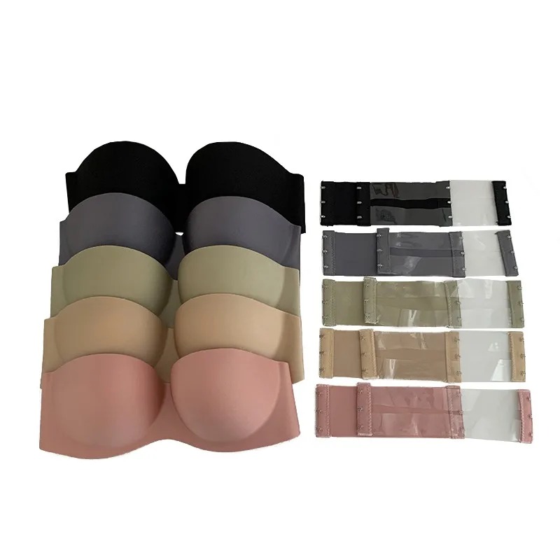 Women's Sexy Strapless Push-Up - đánh giá và giá Bralette Triangle Set