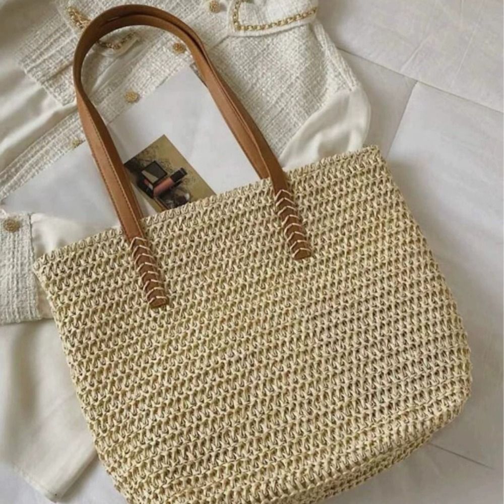 Cute Solid Color Weave Straw T - đánh giá và giá Tote Bag Beach