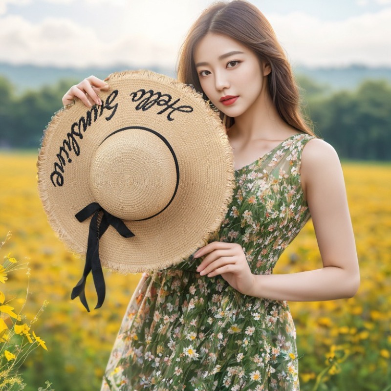 1pc Summer Floppy Beach Hats f - đánh giá và giá Hat Floppy Wide