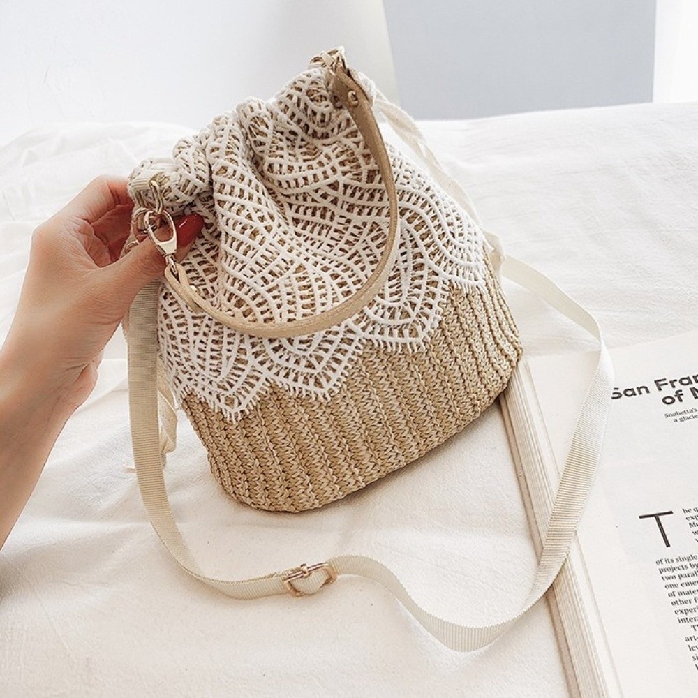 Portable Lace Straw Shoulder B - đánh giá và giá Tote Bag Beach