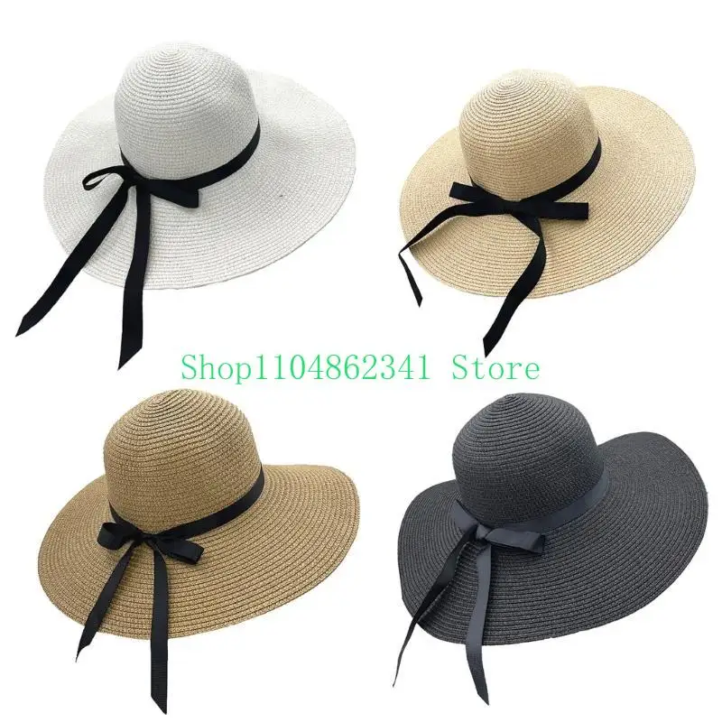 652F Elegant Floppy Straw Hat  - đánh giá và giá Hat Floppy Wide
