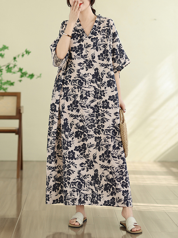 Summer Floral Vacation Style T - đánh giá và giá Linen Dress Wrap